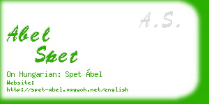 abel spet business card